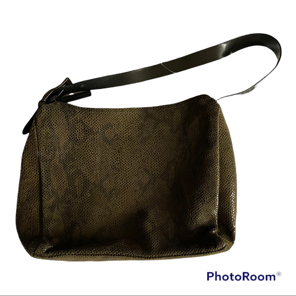 NWOT Sabina leather dark green snakeskin purse